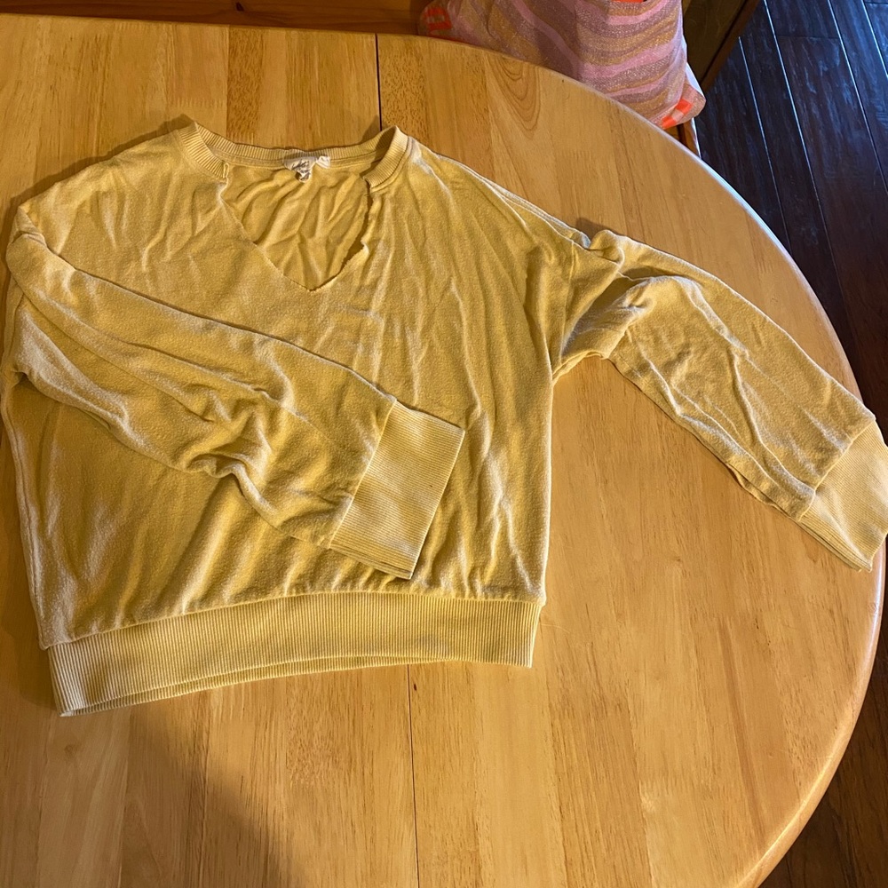 White crow crop flare sweater